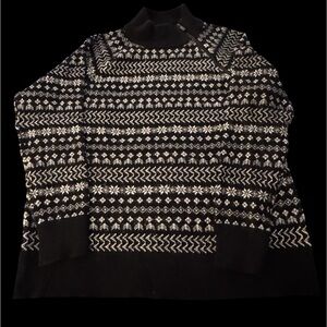 NWOT Loft Lou & Grey Black and White Patterned Sweater